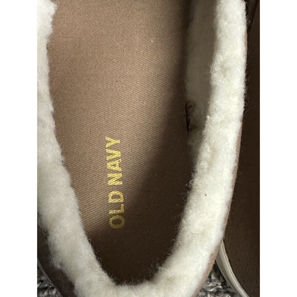 Old Navy Sherpa Lined Woman’s Loafers Size 9 Color Tan - Picture 5 of 9